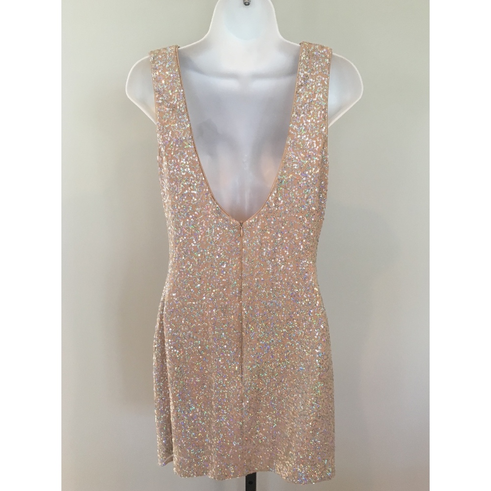 Gold Sequin Mini Dress